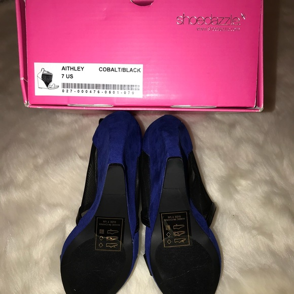 Aithley Wedge Heel in Cobalt and Black - Picture 8 of 8